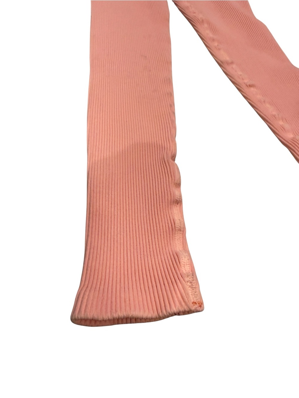 NUX Pink Coral Ribbed Leggings in Size Large - Picture 2 of 12